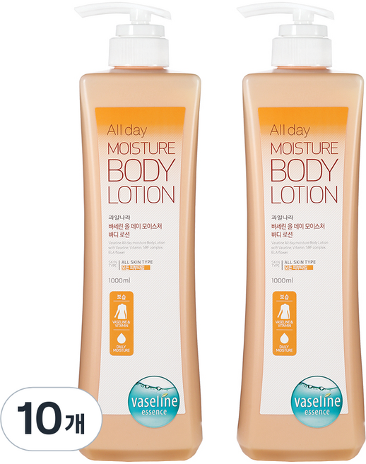 과일나라 바세린 대용량 바디로션 올데이, 1L, 10개