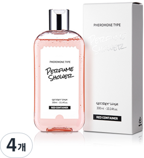 레드컨테이너 페로몬 타입 퍼퓸 샤워젤 시크릿위시, 4개, 300ml