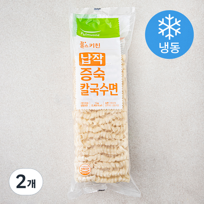 풀스키친 납작 증숙 칼국수 (냉동), 1kg, 2개