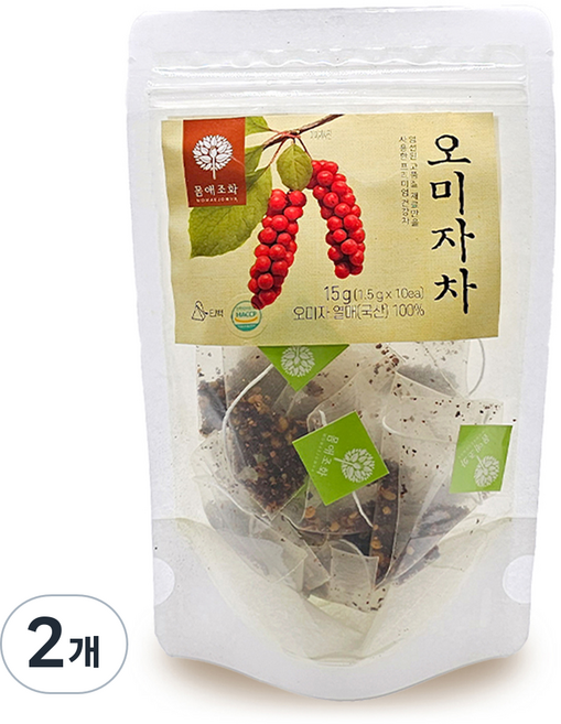 몸애조화 오미자차 티백, 1.5g, 10개입, 2개