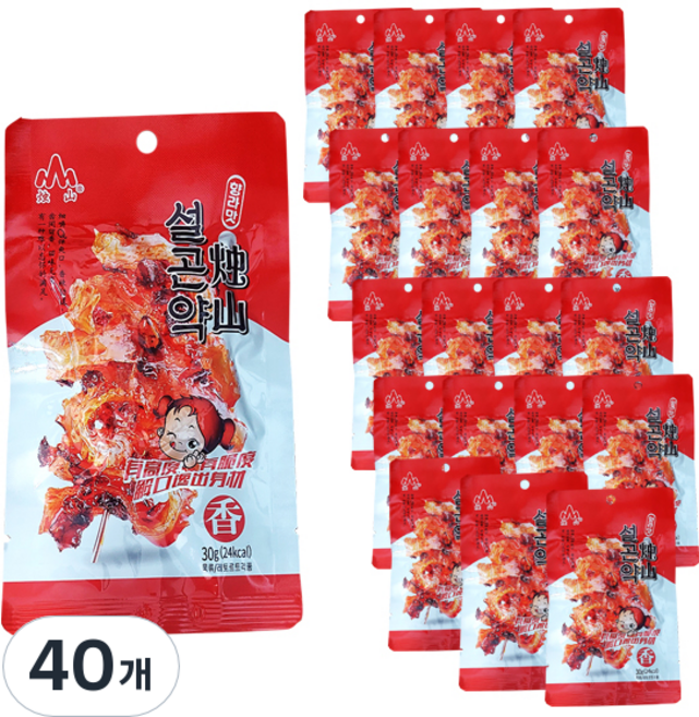 주샨 향라웨이 설곤약 향라맛, 30g, 40개