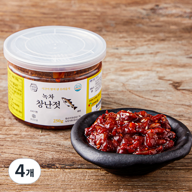 자연다감 녹차 창난젓, 250g, 4개