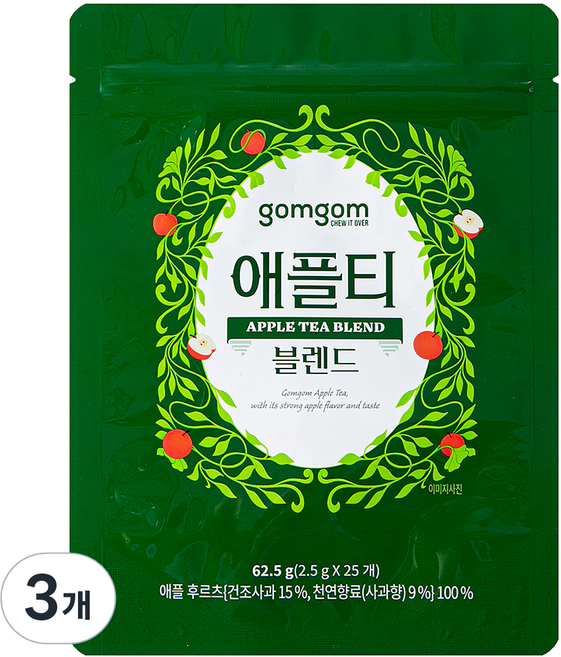 곰곰 애플티 블렌드, 2.5g, 25개입, 3개