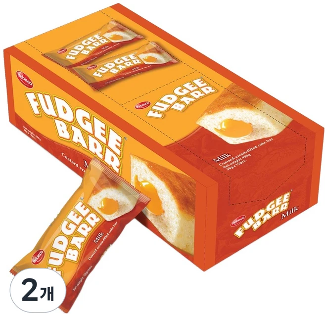 레비스코 퍼지바 밀크맛 케이크 바, 456g, 2개 - 쿠팡