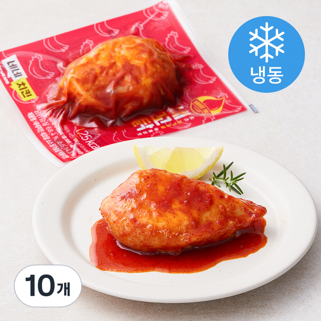 네네치킨 네꼬닭 소스 닭가슴살 떡볶이맛 (냉동), 100g, 1개입, 10개