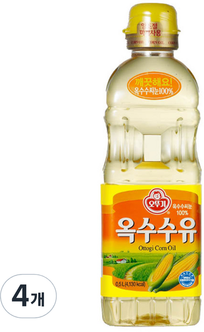 OTOKI 不倒翁 玉米油, 500ml, 4個