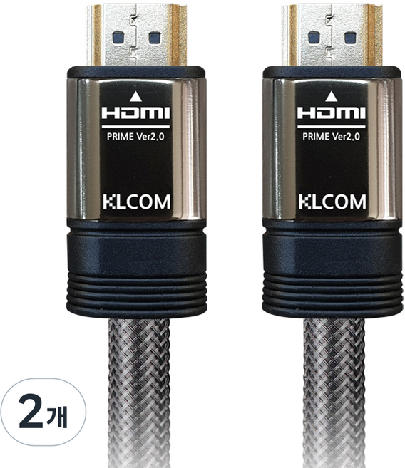 케이엘컴 4K UHD 고급 HDMI to HDMI V2.0 케이블, 2개, 1m