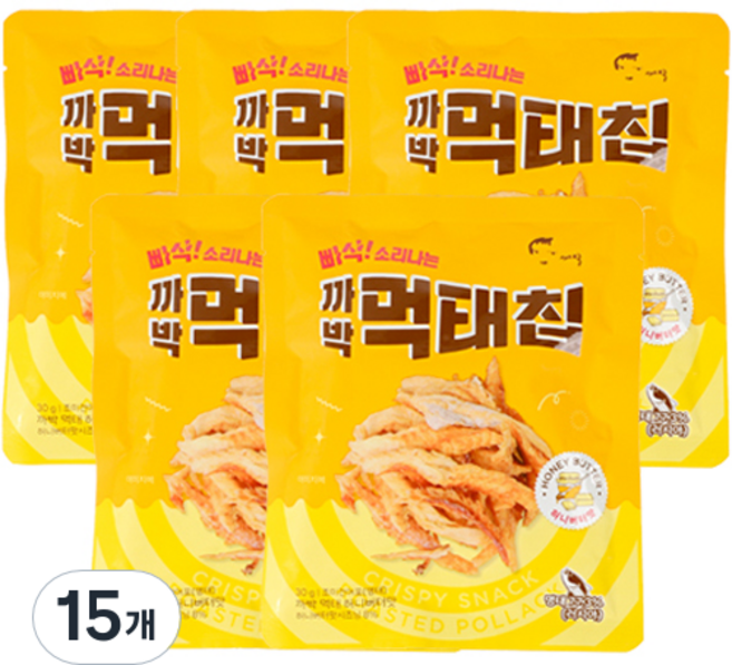 까박 빠삭 소리나는 먹태칩 허니버터맛, 30g, 15개