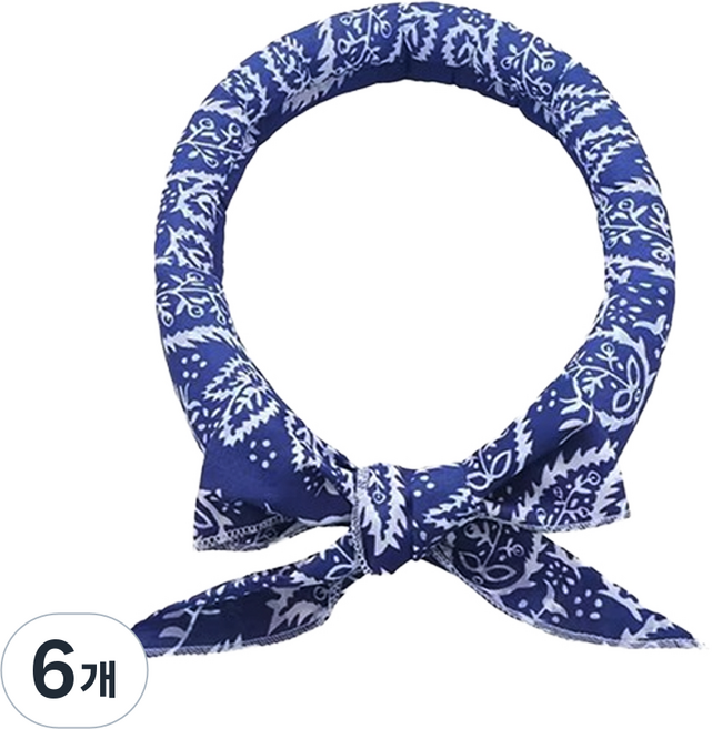 코멧 냉동 아이스 넥 스카프 목 손목 발목, 블루, 6개