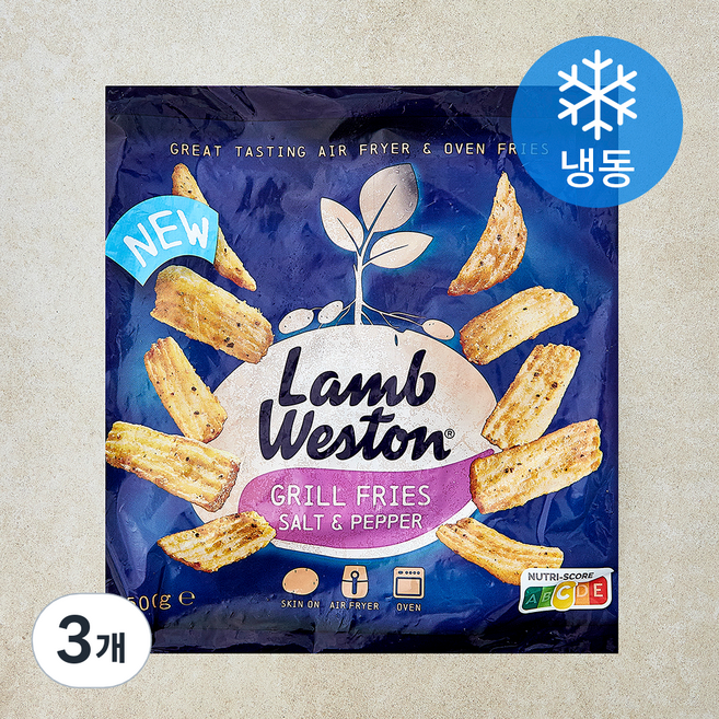 램웨스턴 그릴프라이 감자튀김 (냉동), 500g, 3개