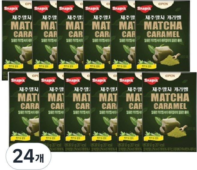SNAPIK 제주말차 카라멜, 50g, 24개