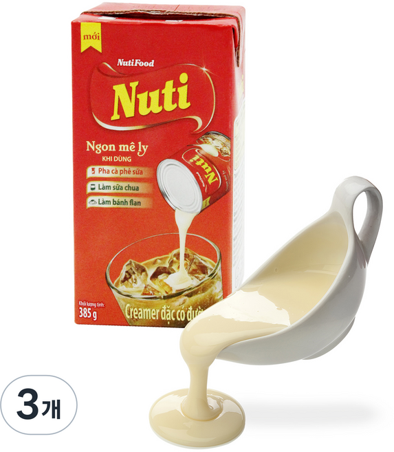 누티푸드 크리머 스위텐드, 385g, 3개