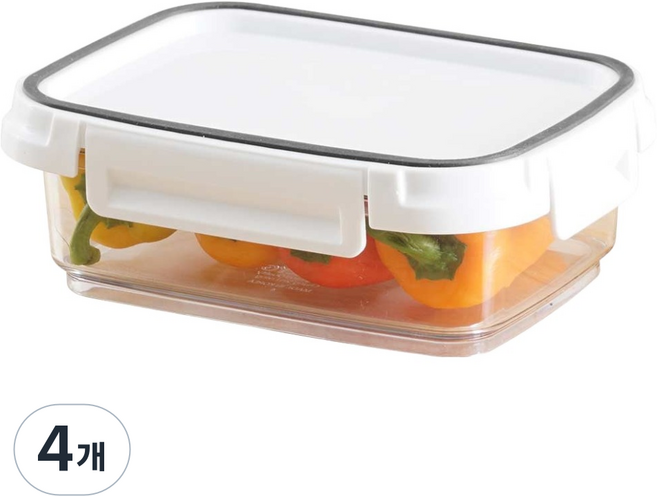 창신리빙 스카이락 반찬통 직 중 1호, 4개, 460ml