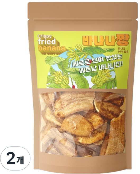 효성푸드 크리스피 프라이드 바나나 바나나짱, 2개, 200g