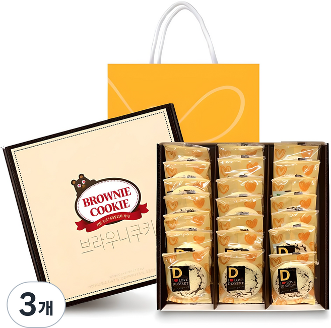 화과방 브라우니쿠키 세트, 420g, 3개
