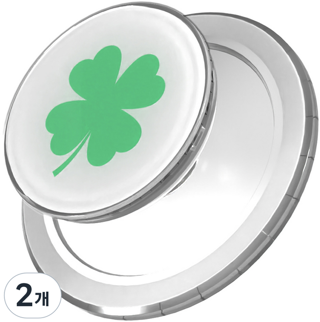 구스페리 클로버 맥세이프 에폭시 톡 휴대폰 거치대, 화이트클로버, 2개