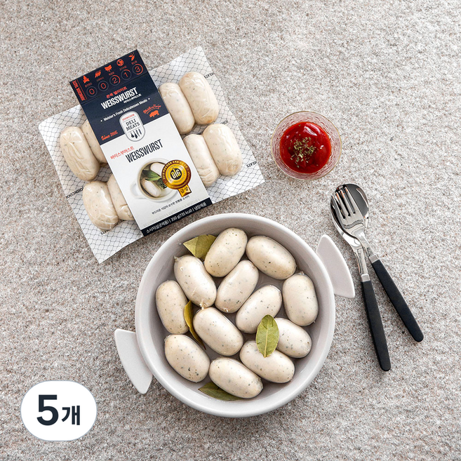 존쿡델리미트 바이스 부어스트 비엔나소시지, 350g, 5개