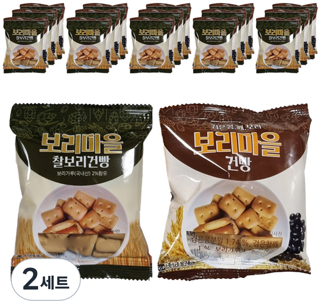 GEUM-PUNG CONFECTIONERY 大麥口糧餅乾 30g 10包+黑豆芝麻大麥口糧餅乾 30g 10包組, 6組