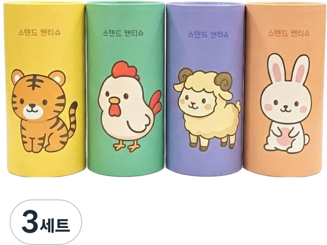 UH홈데코 스탠드 캔티슈 2겹 50p x 4종 세트, 3세트