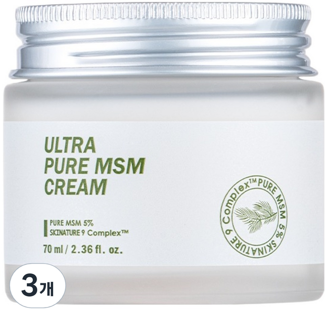 스키네이쳐 울트라 퓨어 MSM 미백 주름개선 크림, 3개, 70ml