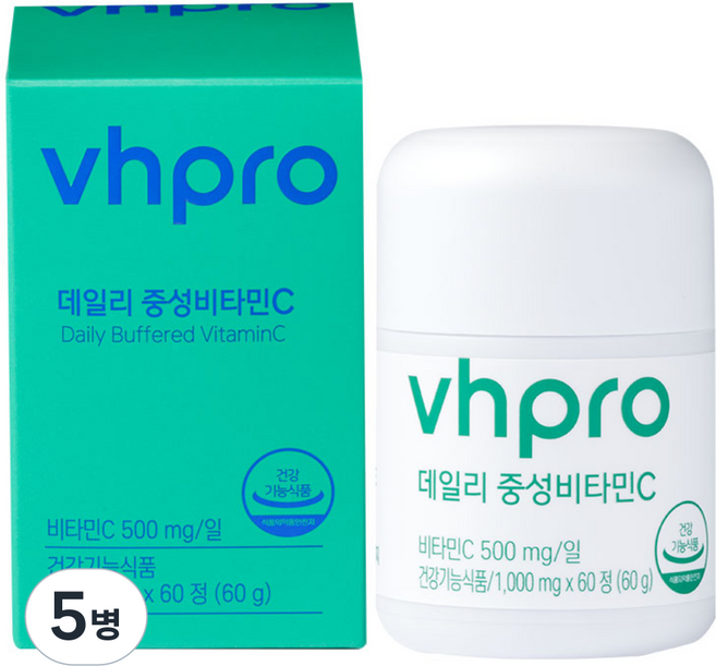 VITAMIN HOUSE 每日中性維他命C 60g, 5個, 60錠