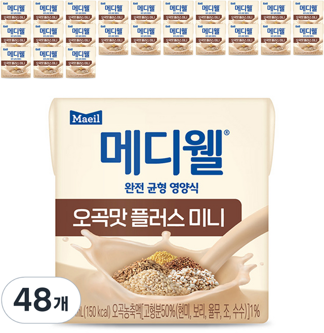 메디웰 오곡맛 플러스 미니 영양식, 150ml, 48개