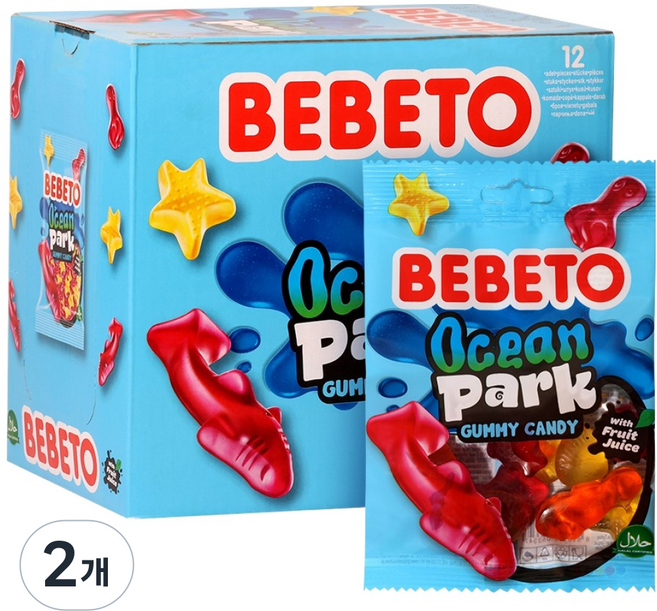BEBETO 海洋公園軟糖 12入, 960g, 2個