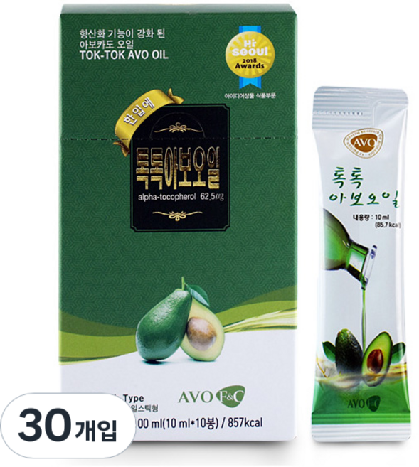 한입에 톡톡 아보오일 스틱형, 10ml, 30개