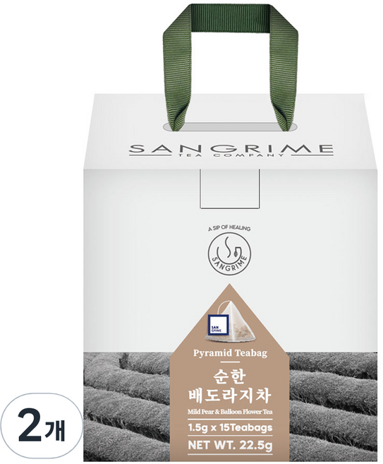 산그리메 순한 배도라지차 삼각티백차, 2개, 15개입, 1.5g