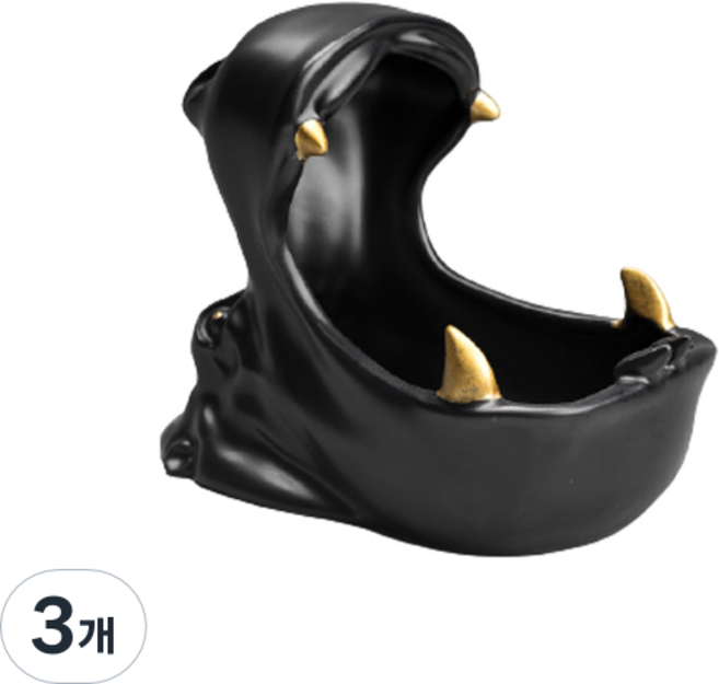 하마입속 재떨이 YT_RA086, 블랙, 3개