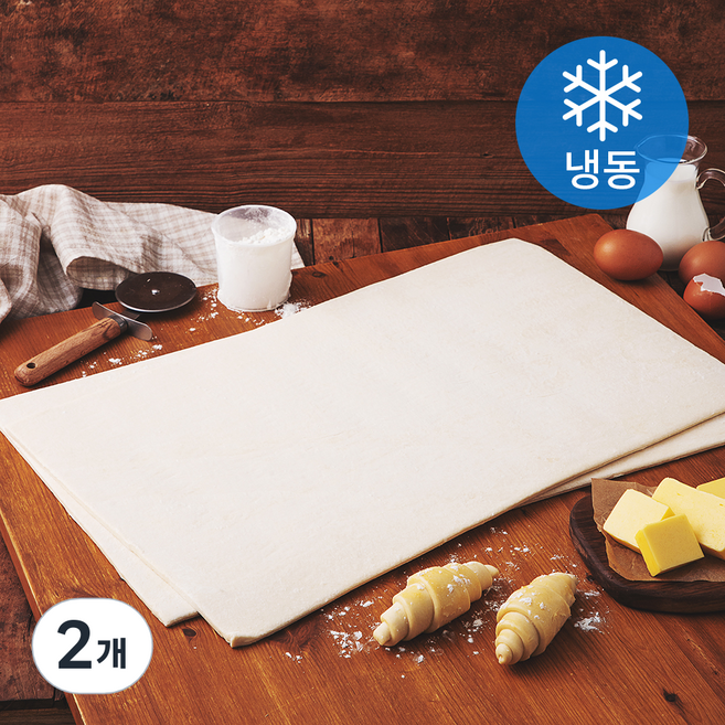 맨치트 사각파이 생지 (냉동), 1kg, 2개입, 2개