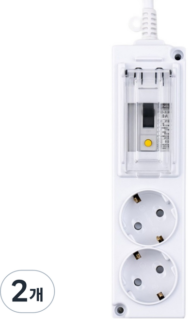 보코 고용량 4000W 누전차단용 멀티탭 2구, 5m, 화이트, 2개