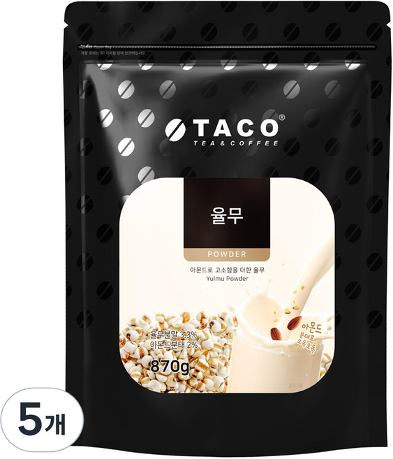 타코 율무 파우더, 870g, 5개, 1개입