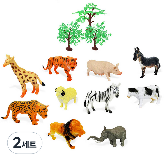 씽크토이 동물대탐험 동물모형 피규어 세트, 2세트