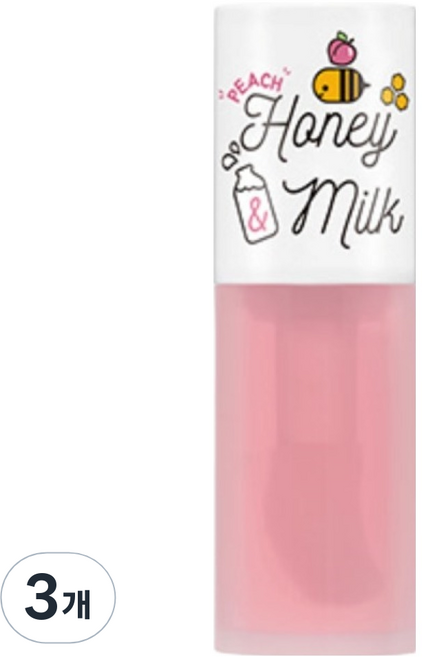 어퓨 허니앤밀크 립 오일 라이트, 피치, 5g, 3개
