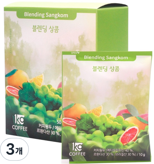 일킬로커피 블렌딩 상콤 드립백, 10g, 5개입, 3개
