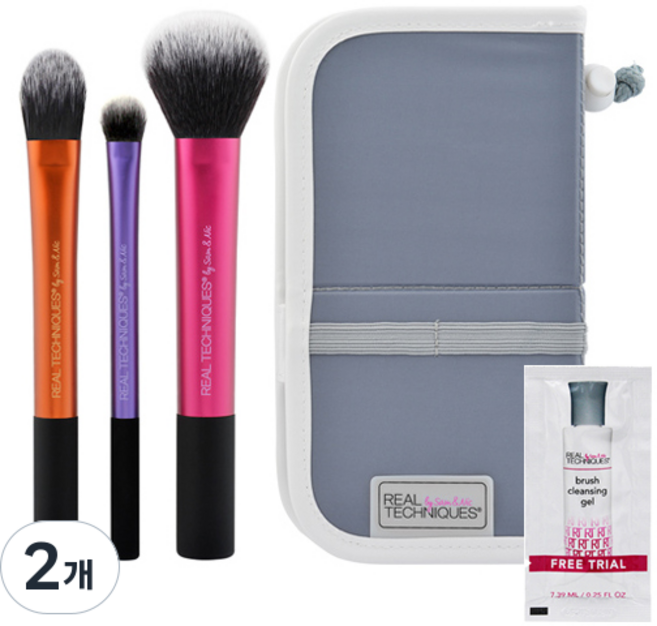 리얼테크닉스 테크닉 에센셜스 브러쉬 세트, 혼합 색상, 2개