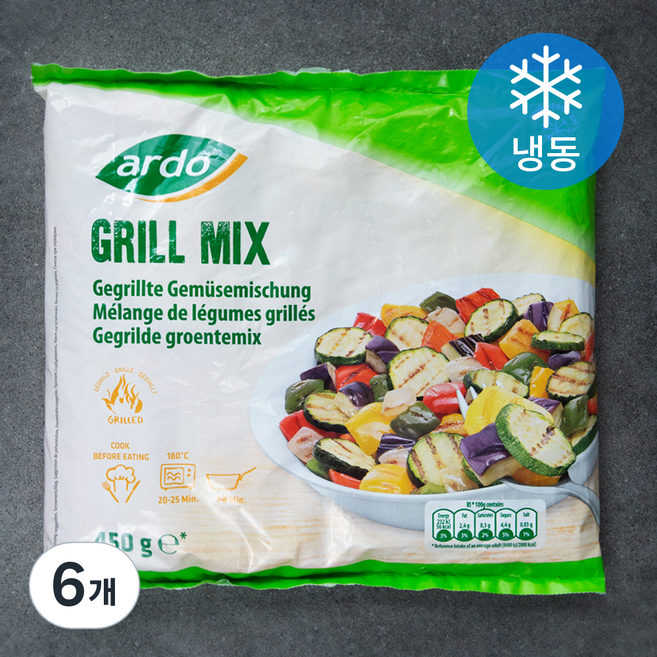 아르도 그릴채소믹스, 450g, 6개