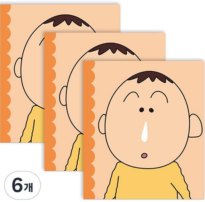 Flyingwhales 蠟筆小新迷你筆記本, 寶寶阿呆, 6個