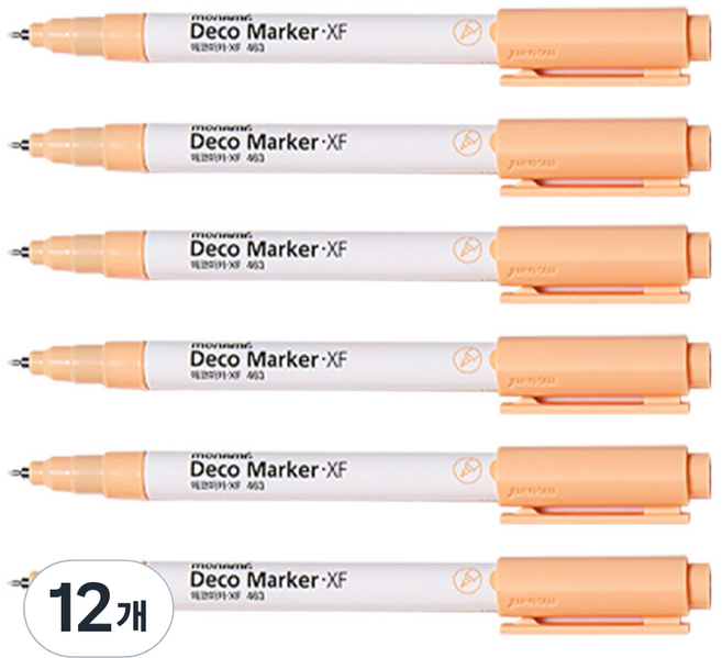 모나미 데코마카 463 페일오렌지, 6색, 12개