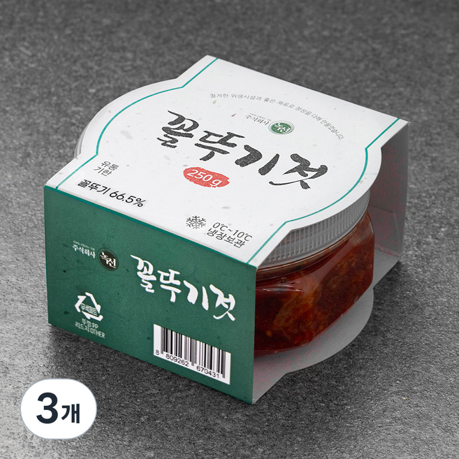 녹선 꼴뚜기젓, 250g, 3개