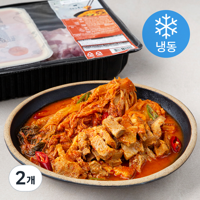 백록담 제주 흑돼지 김치찜 (냉동), 1kg, 2개
