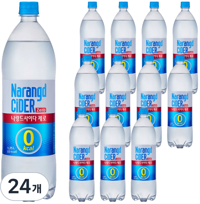 나랑드사이다 제로, 1.25L, 24개