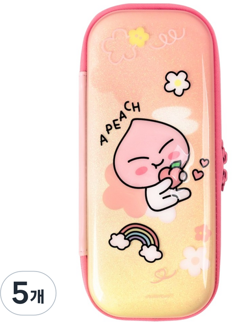 Kakao Friends EVA Apeach 鉛筆盒, 粉紅色(Apeach), 5個