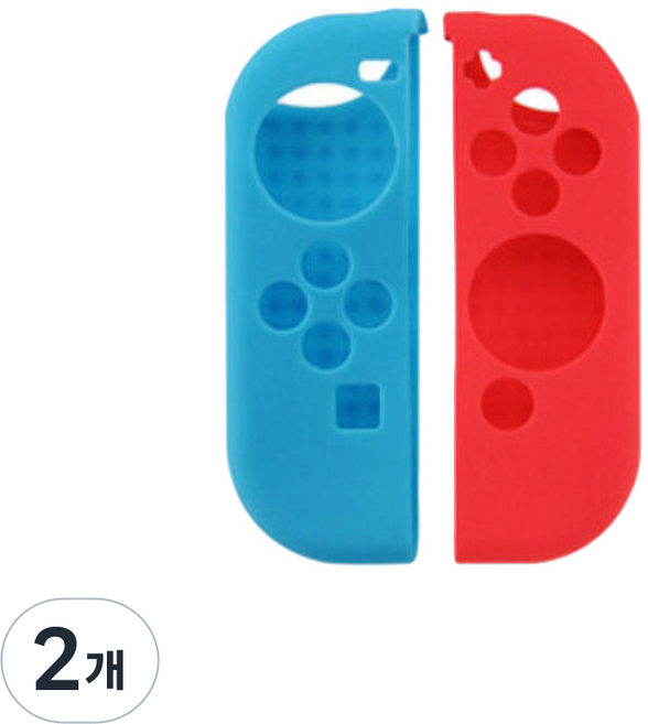 닌텐도 스위치 호환 조이콘 실리콘 커버 네온블루 + 네온레드, 2개