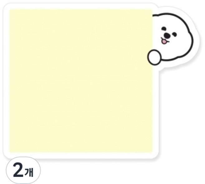양지다이어리 기다려빵아 인덱스 점착메모지 빵아, 혼합색상, 2개, 50매