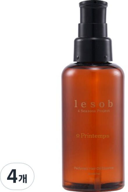 르솝 퍼퓸 헤어 오일 에센스 봄, 4개, 80ml