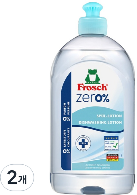 프로쉬 제로 맨손 주방 세제, 500ml, 2개