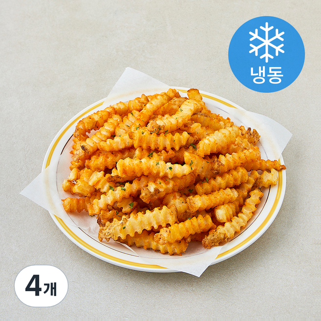 심플로트 시즌드 딜리버리 플러스 딥브이 크링클컷 (냉동), 2.27kg, 4개