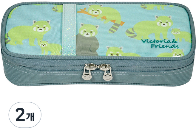빅토리아앤프렌즈 초등학생 필통 얼쓰 글리터, 레서판다, 2개